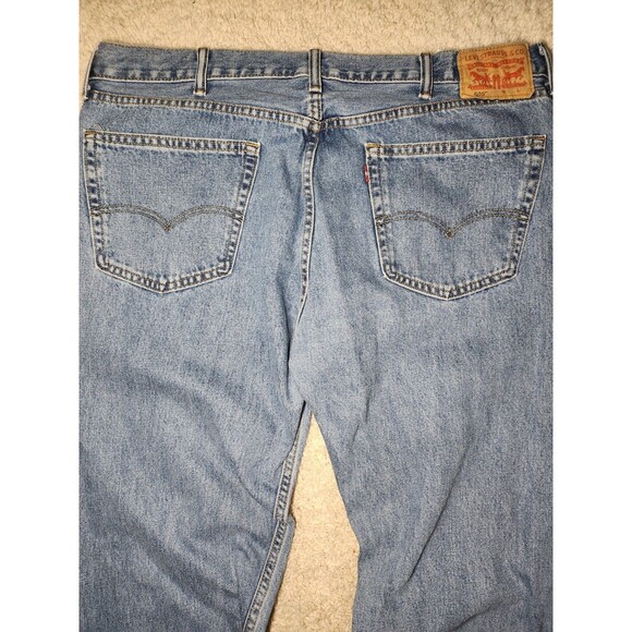 Levi’s 505 Regular Fit Men’s Jeans 40x36 Blue Medium Wash Denim Red Tab - Picture 6 of 6